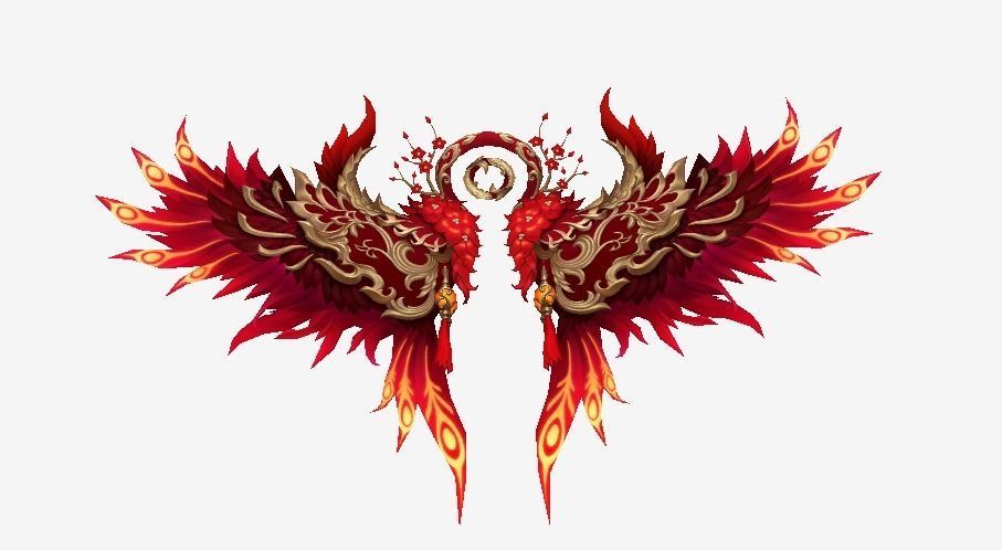 Rose Wing Low-poly 3D model_8