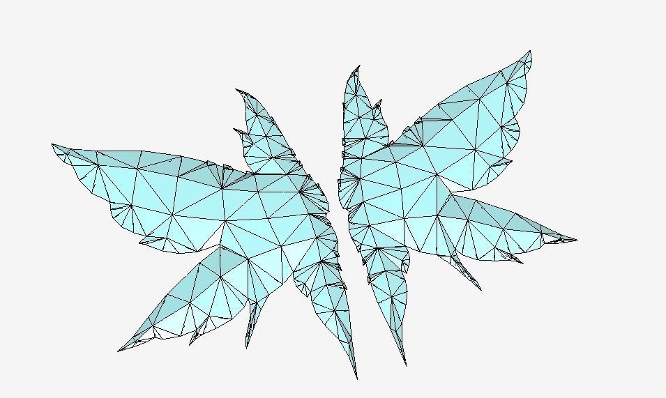 Butterfly Wing Low-poly 3D model_12
