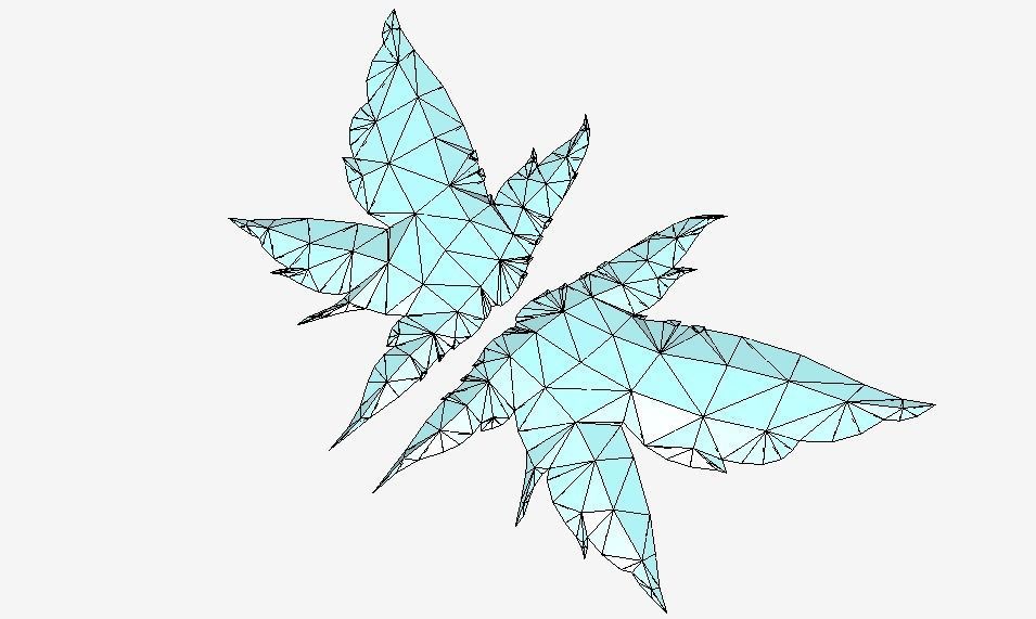 Butterfly Wing Low-poly 3D model_6