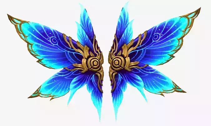 Butterfly Wing Low-poly 3D model
