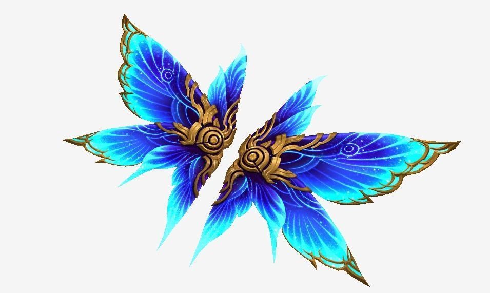 Butterfly Wing Low-poly 3D model_10