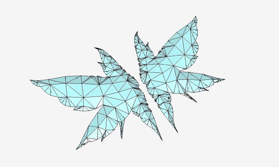 Butterfly Wing Low-poly 3D model_14