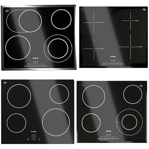 set of hobs Bosch Low-poly 3D model