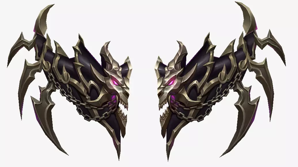 Futuristic Demon Wing Low-poly 3D model_0