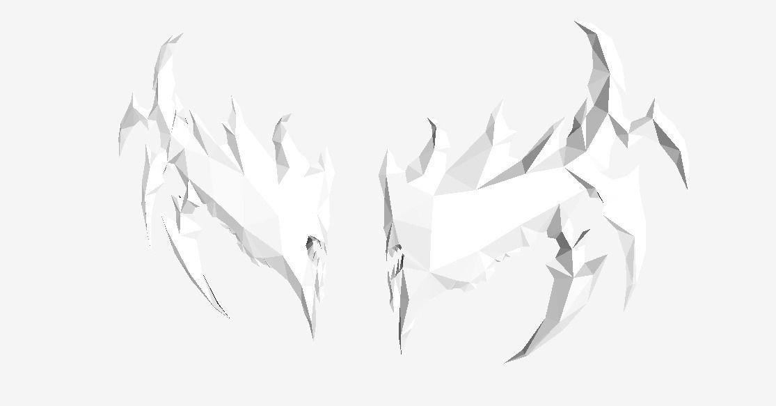 Futuristic Demon Wing Low-poly 3D model_3