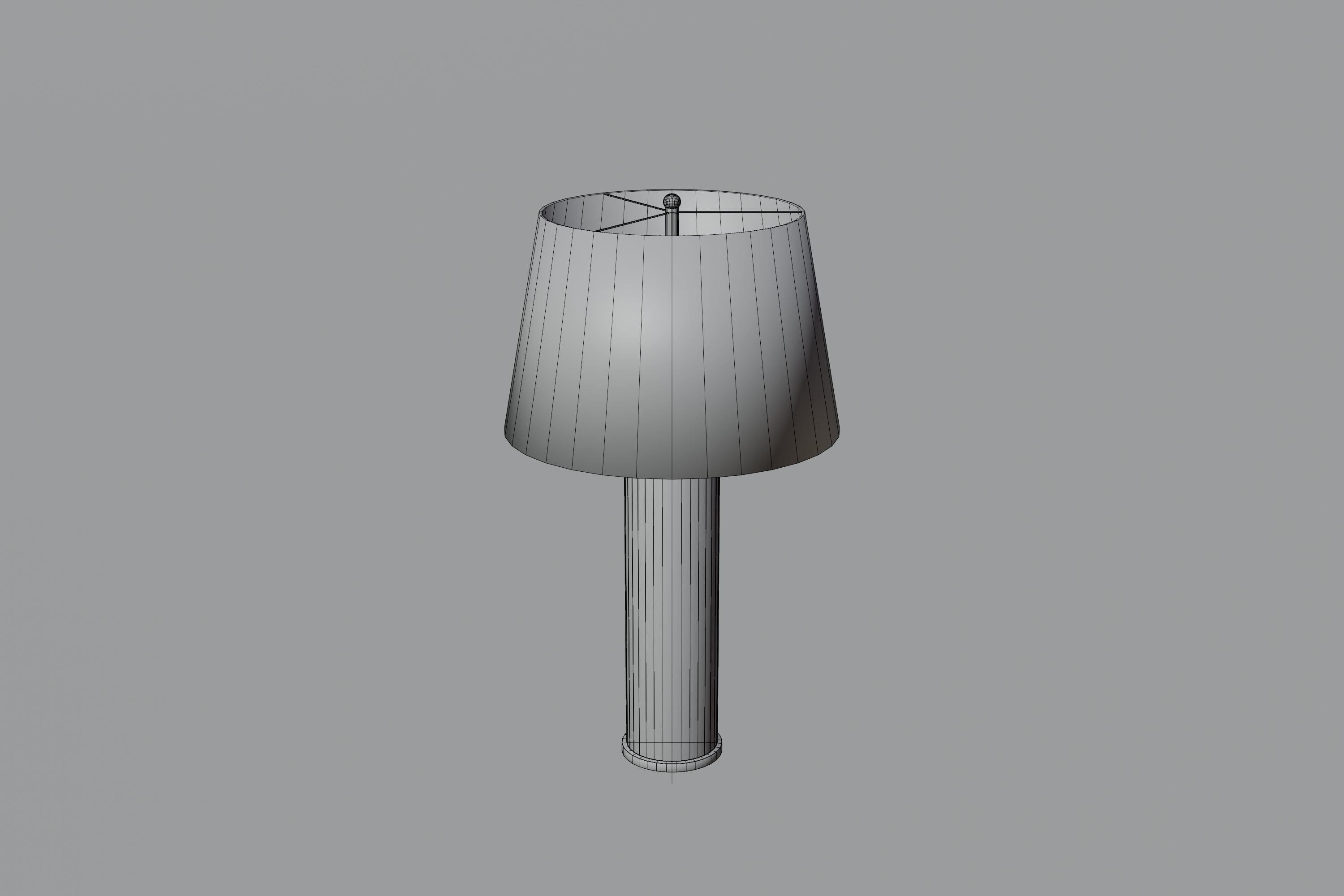 Small Table Lamp Low-poly 3D model_3
