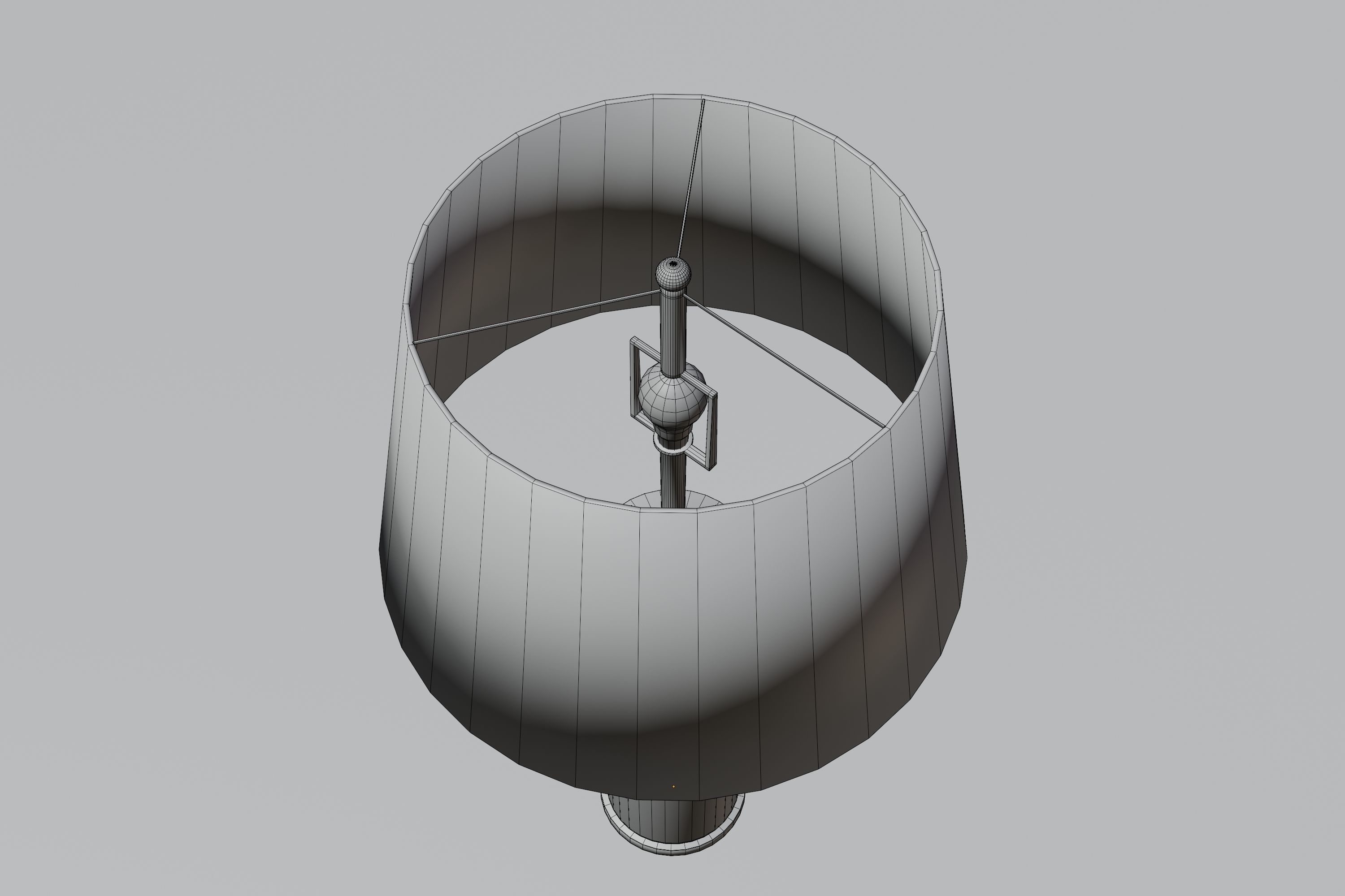 Small Table Lamp Low-poly 3D model_9