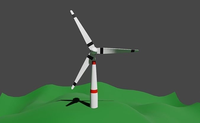 Wind Generator - Gerador eolico Low-poly 3D model