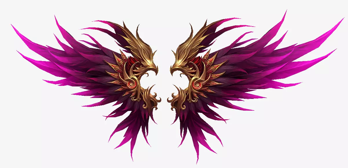 Purple Eagle  Wing Low-poly 3D model_0