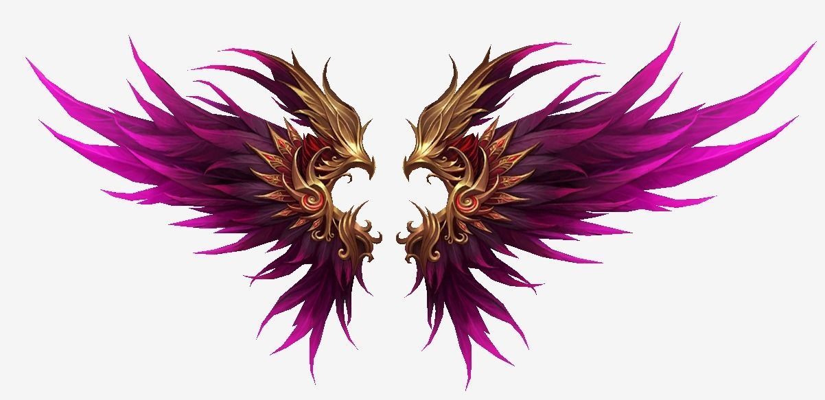 Purple Eagle  Wing Low-poly 3D model_15