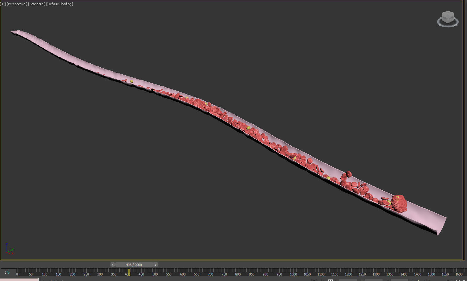 Blood Flow Vessel Heart Beat Pressure Animation 3D model_8