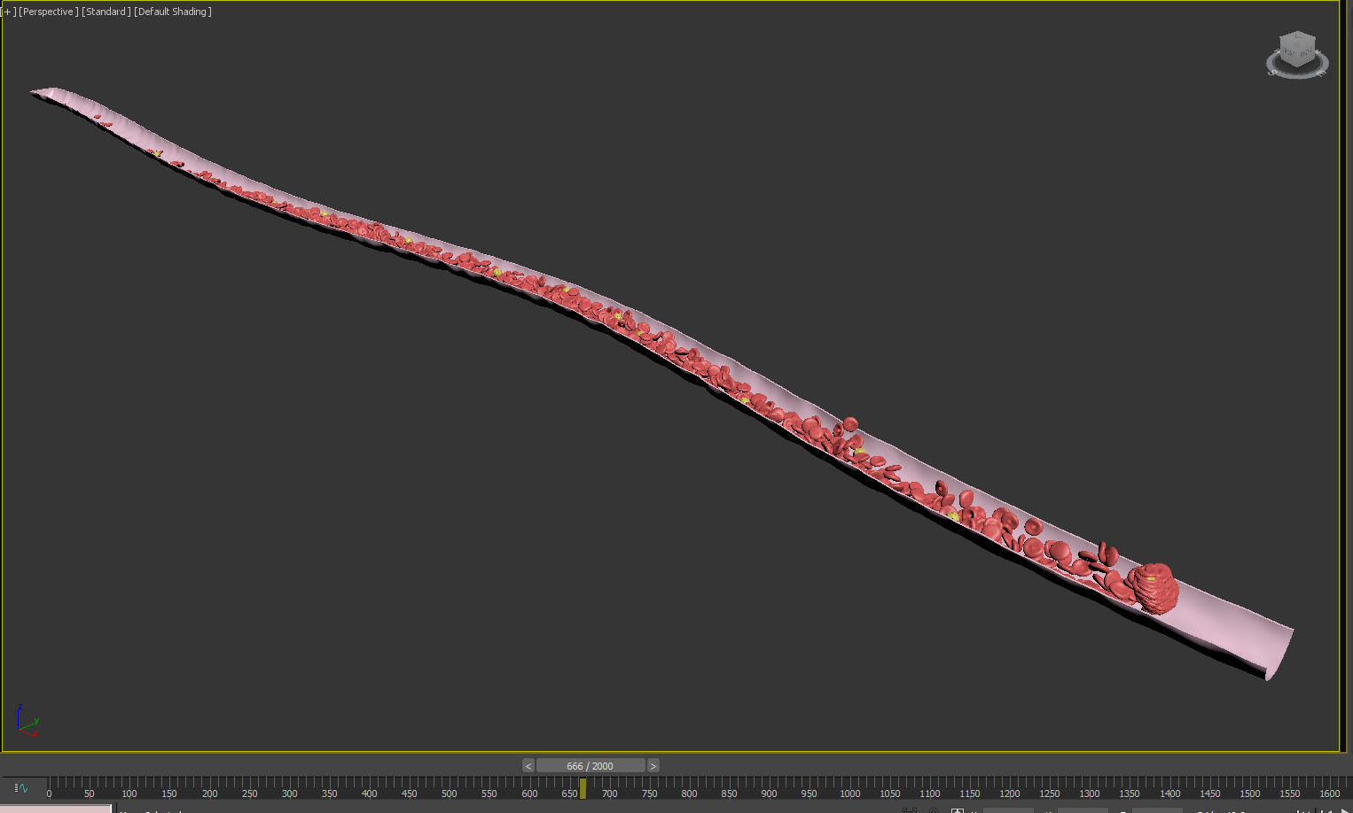 Blood Flow Vessel Heart Beat Pressure Animation 3D model_9
