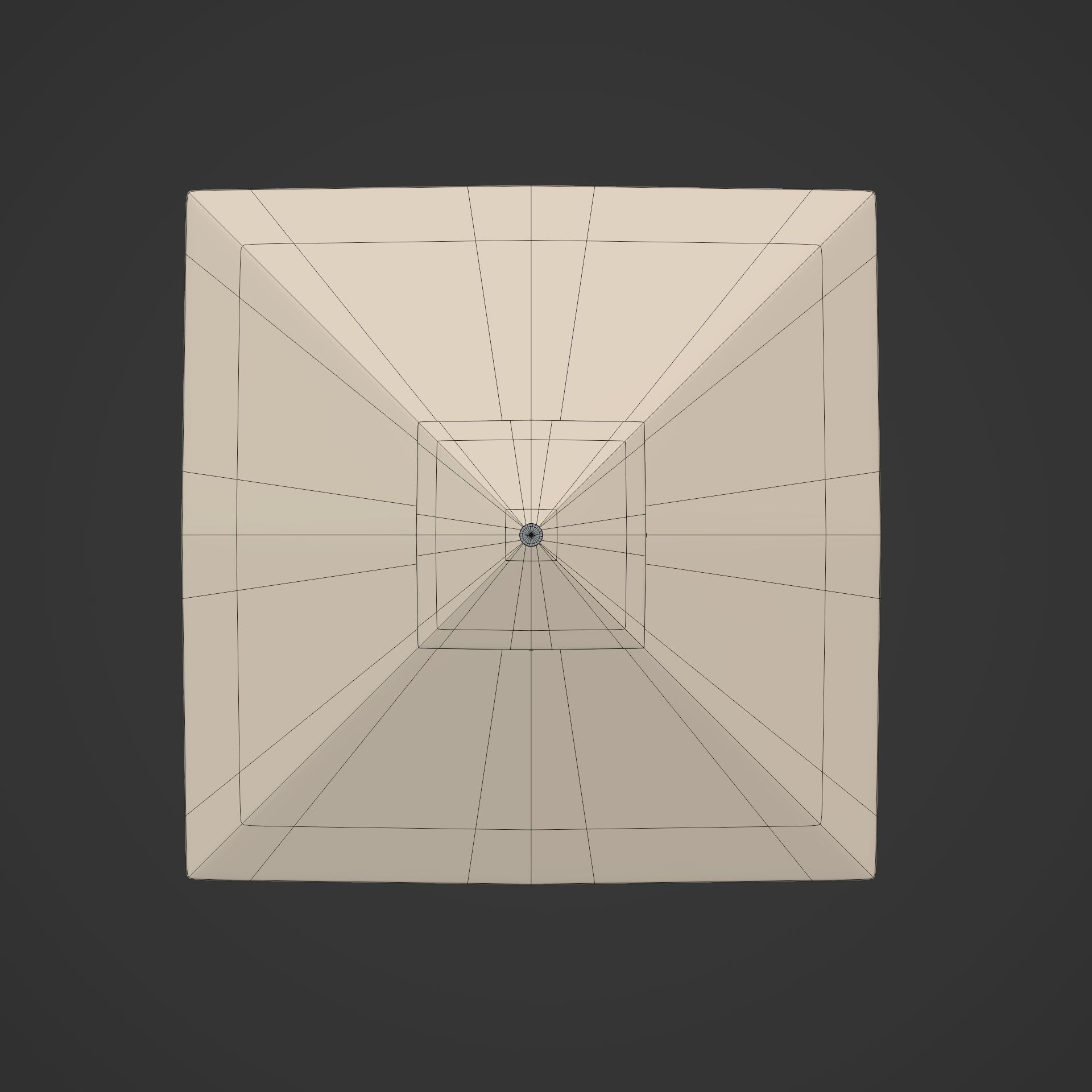 Patio Umbrella Low-poly 3D model_10