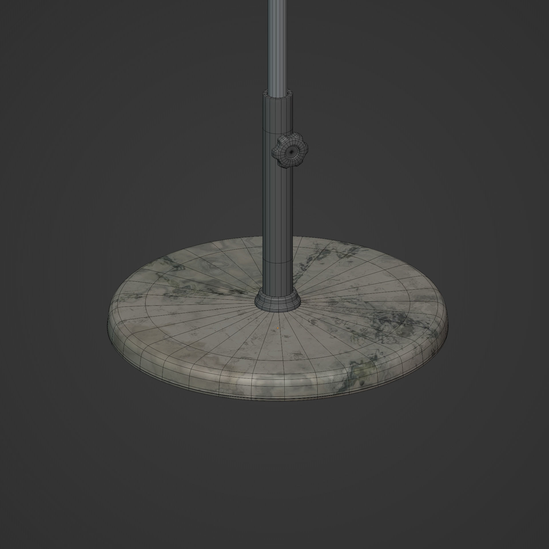 Patio Umbrella Low-poly 3D model_16