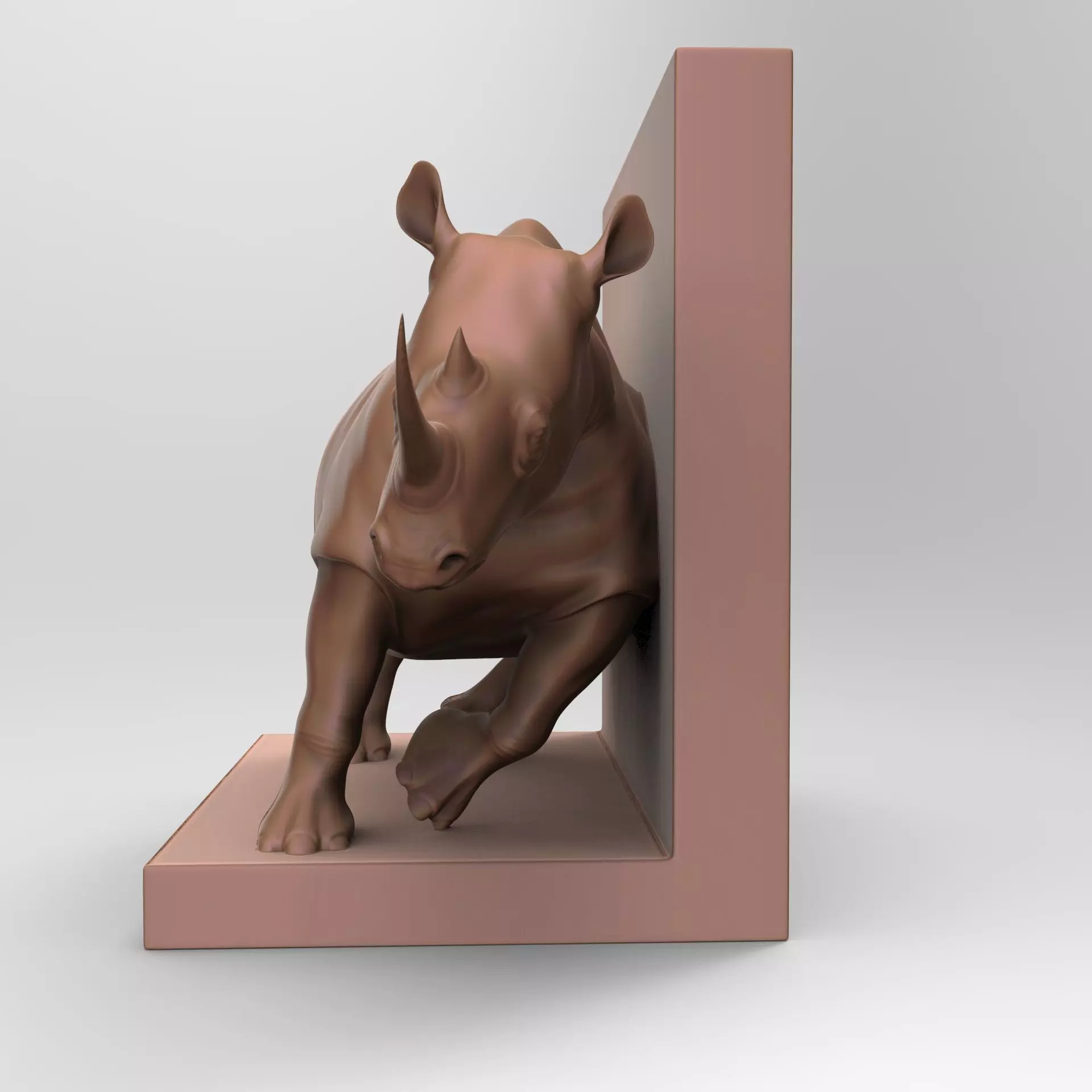 rhino bookends 3D print model