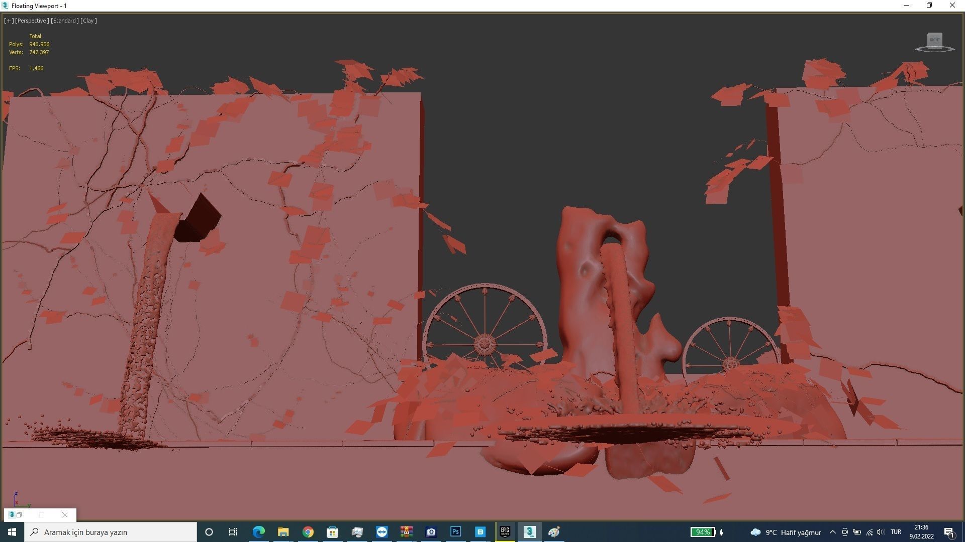 Realistic Pool Vray and Corona Low-poly 3D model_12