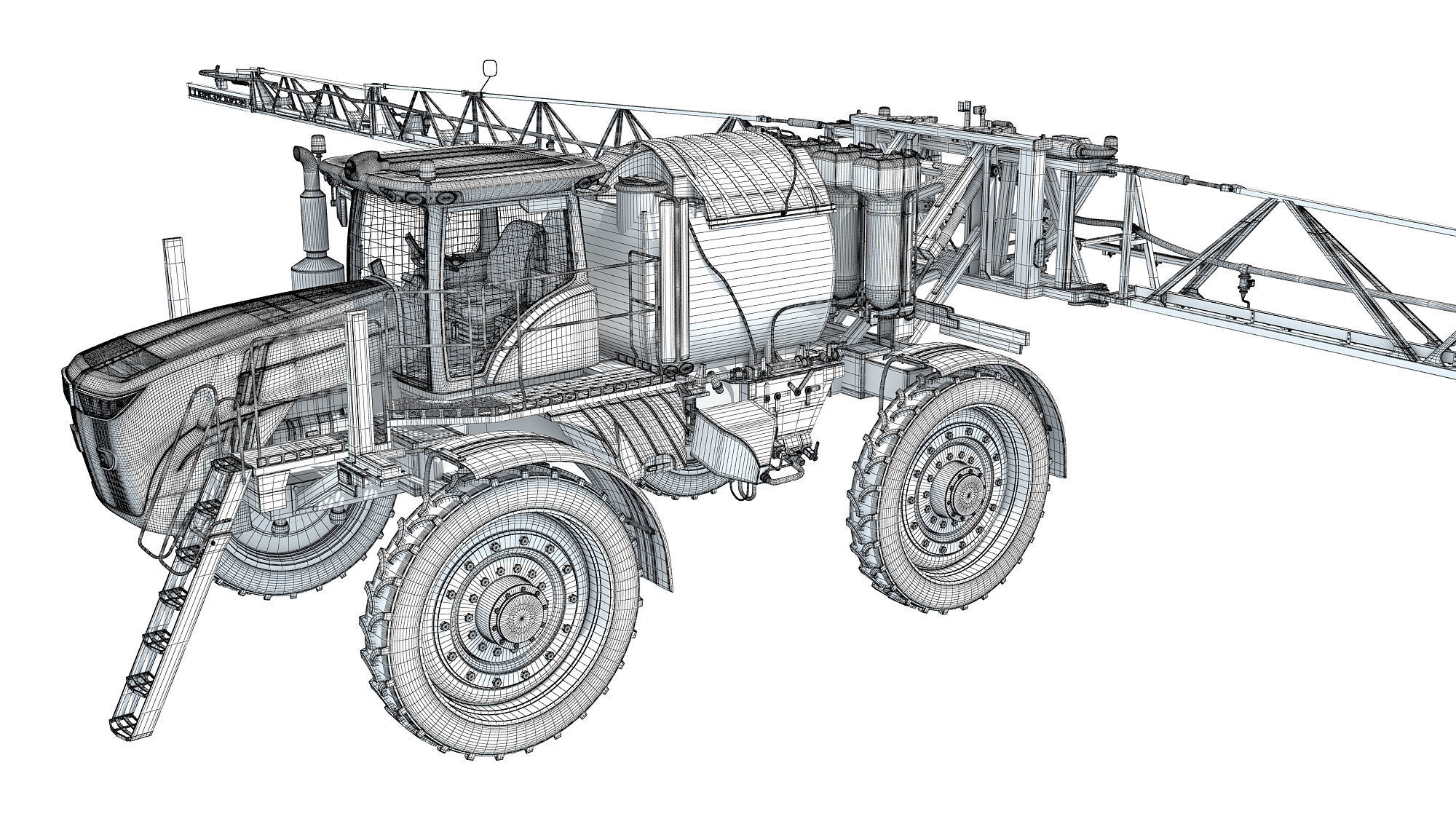 Sprayer and Spreader Machine 3D model_23