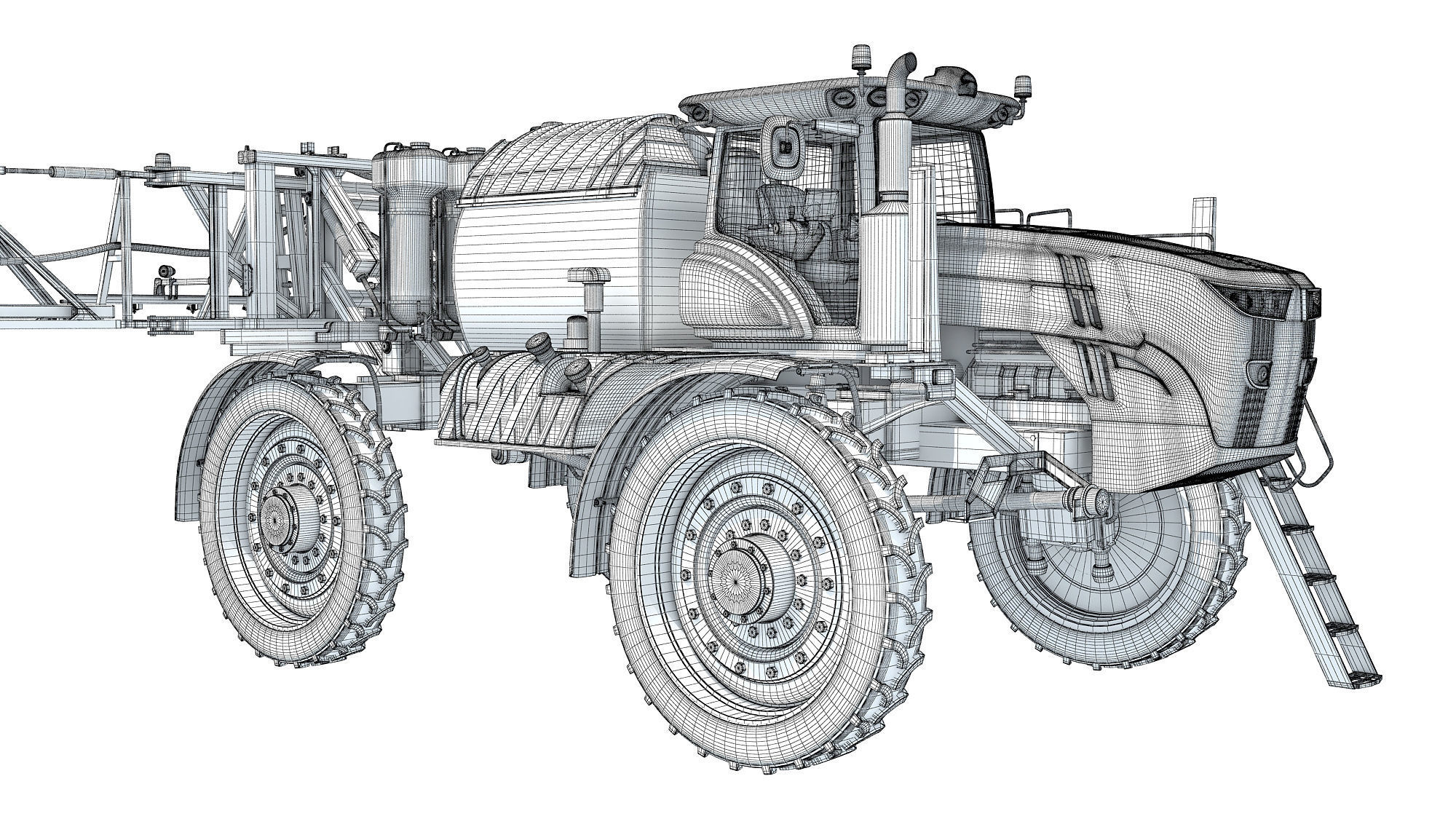 Sprayer and Spreader Machine 3D model_26