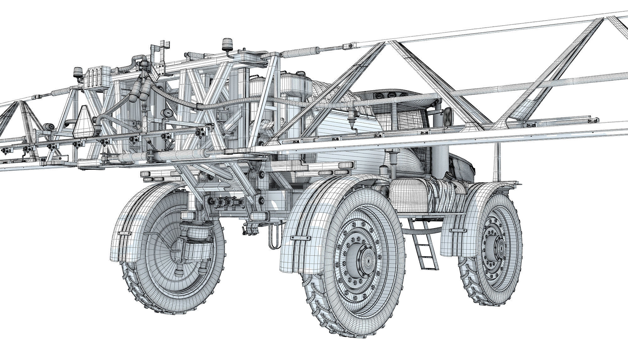 Sprayer and Spreader Machine 3D model_25