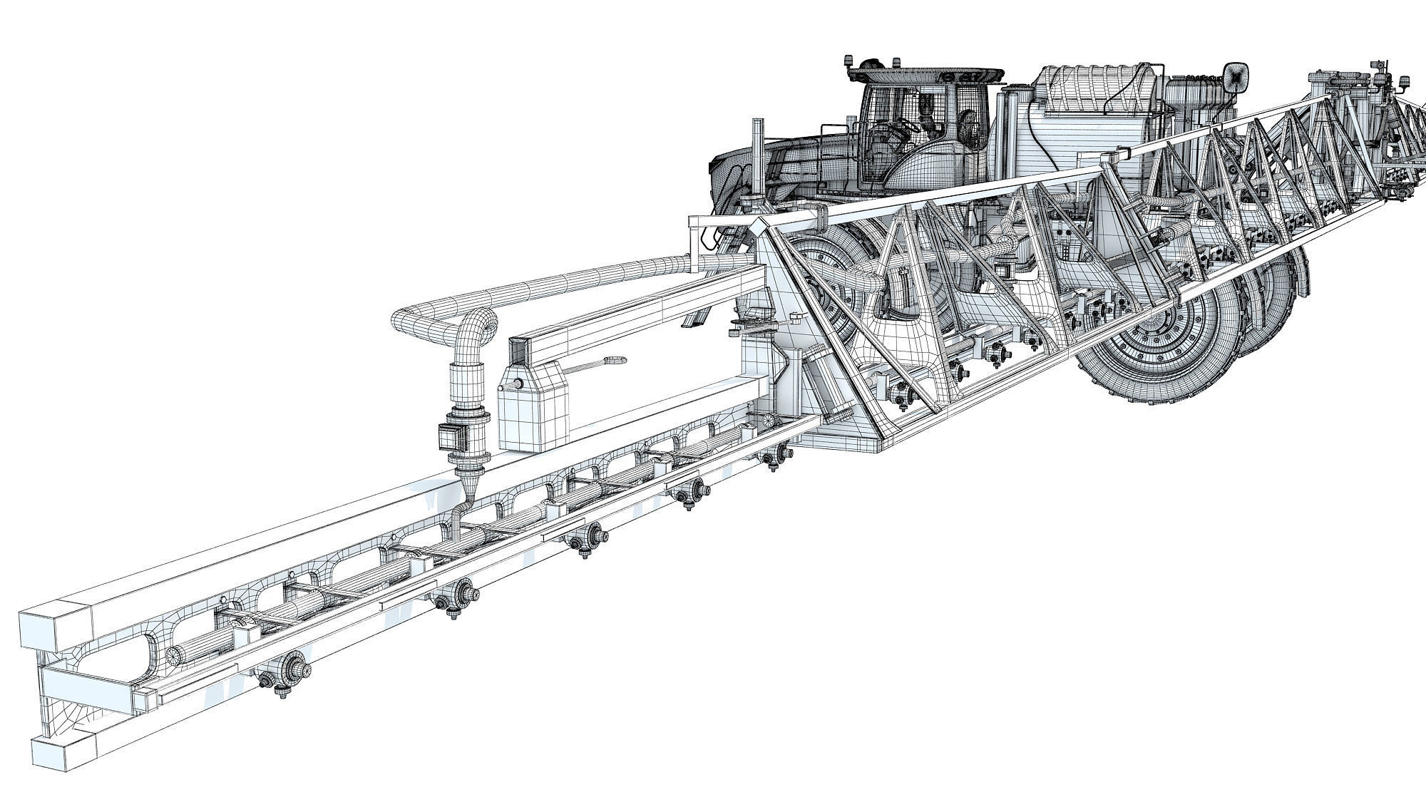 Sprayer and Spreader Machine 3D model_27