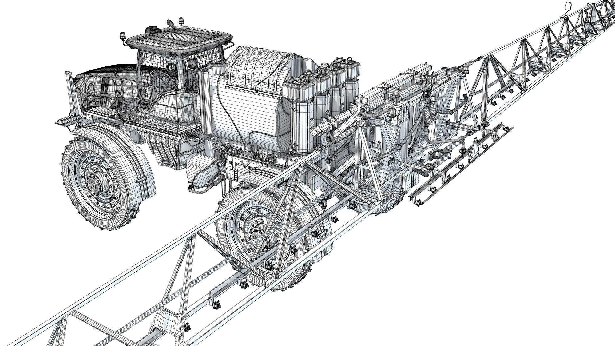 Sprayer and Spreader Machine 3D model_24
