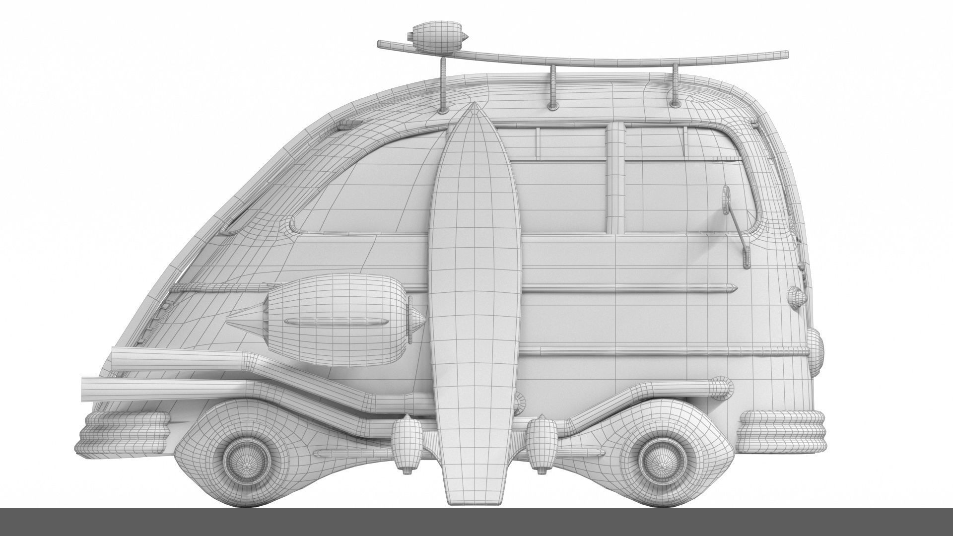Low poly cyberpunk ban Low-poly 3D model_3