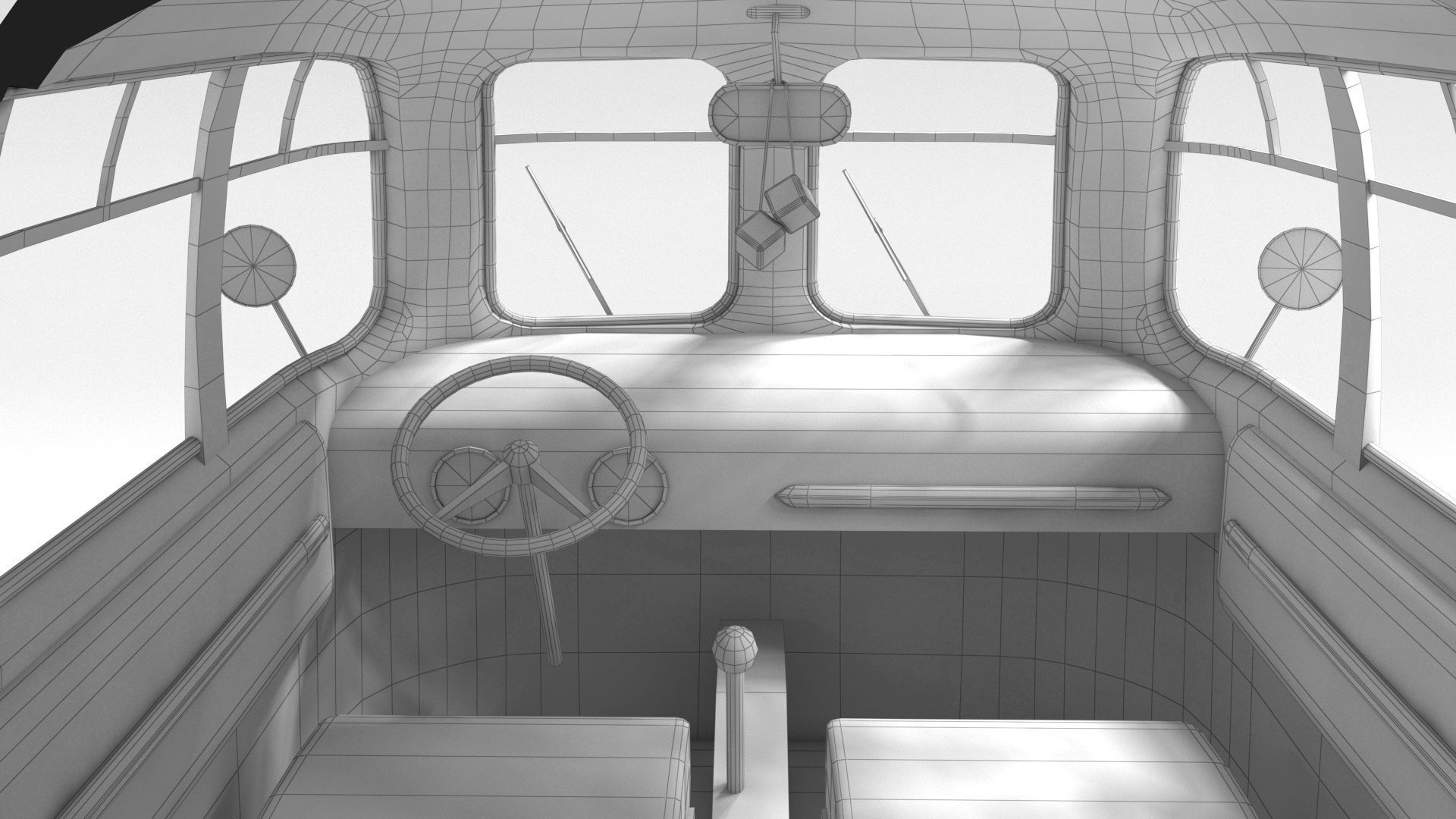 Low poly cyberpunk ban Low-poly 3D model_12