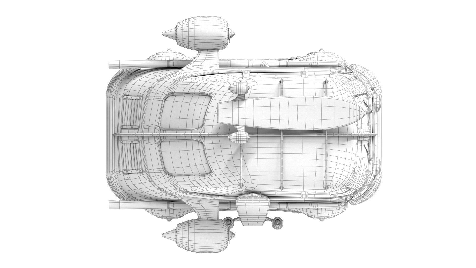 Low poly cyberpunk ban Low-poly 3D model_11
