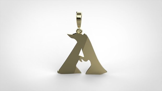 pendant alphabet rebucked  A small  3D print model