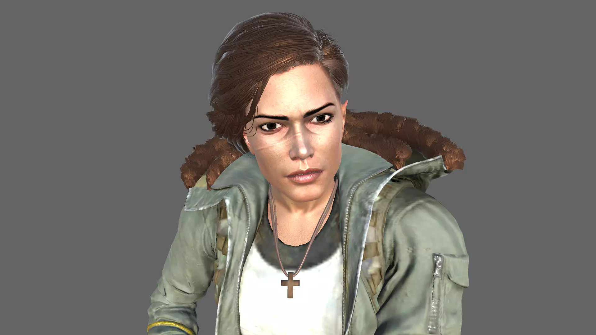 Woman Survivor Low-poly 3D model