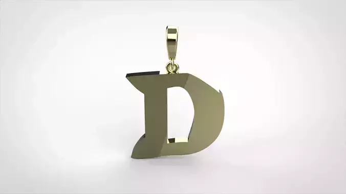 pendant alphabet rebucked  D small 