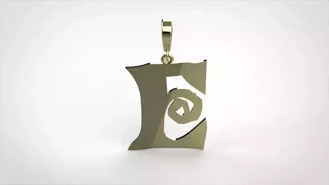 pendant alphabet rebucked E small 