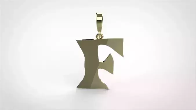 pendant alphabet rebucked  F small 