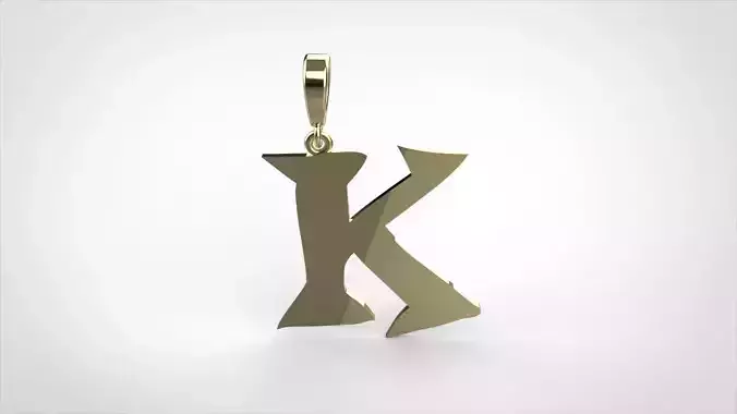 pendant alphabet rebucked K small 