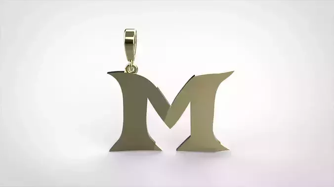 pendant alphabet rebucked M small 