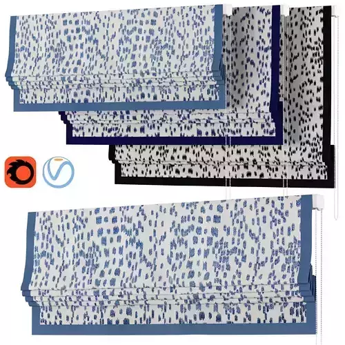 Roman Curtains 160 Kravet Les Touches Emb 3D model