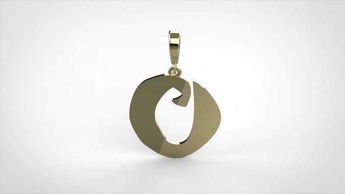 pendant alphabet rebucked O small  3D print model