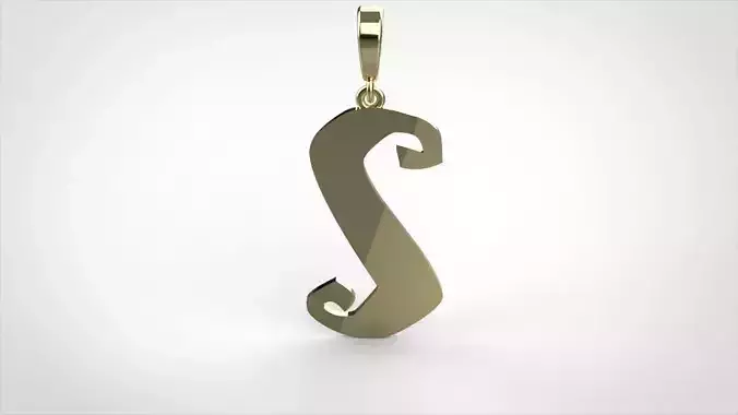 pendant alphabet rebucked S small