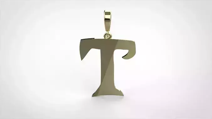 pendant alphabet rebucked T small 