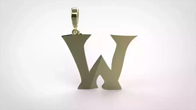 pendant alphabet rebucked  W small 