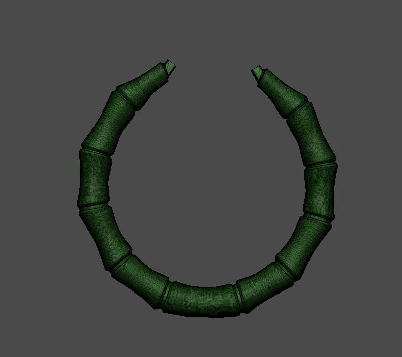 Bamboo Earring 3D print model_4