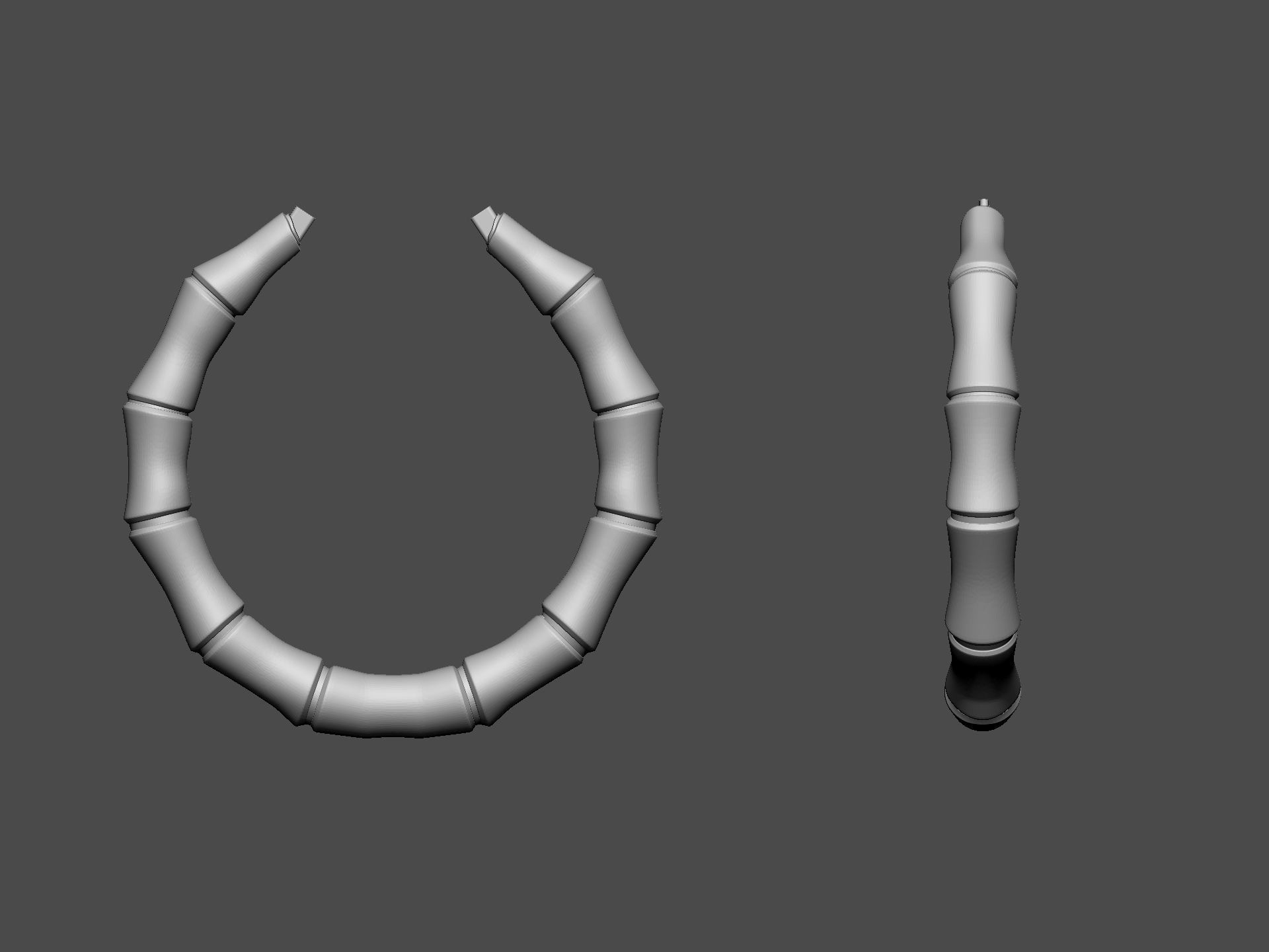 Bamboo Earring 3D print model_1