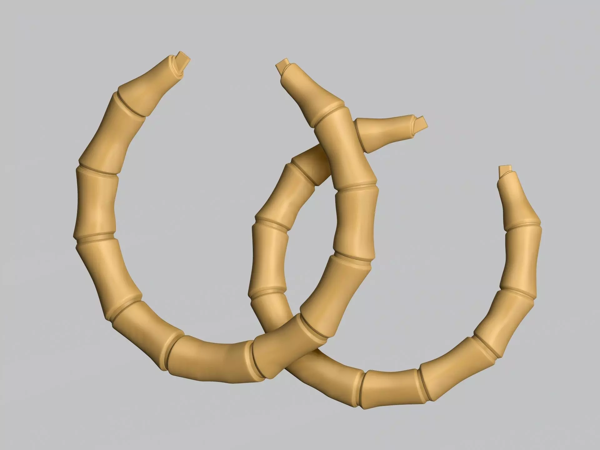 Bamboo Earring 3D print model_0