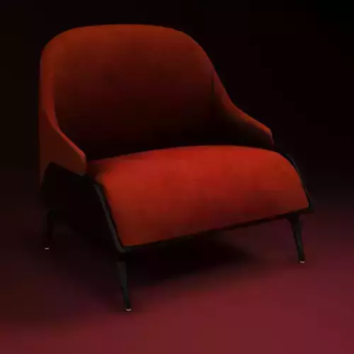 red velvet chair
