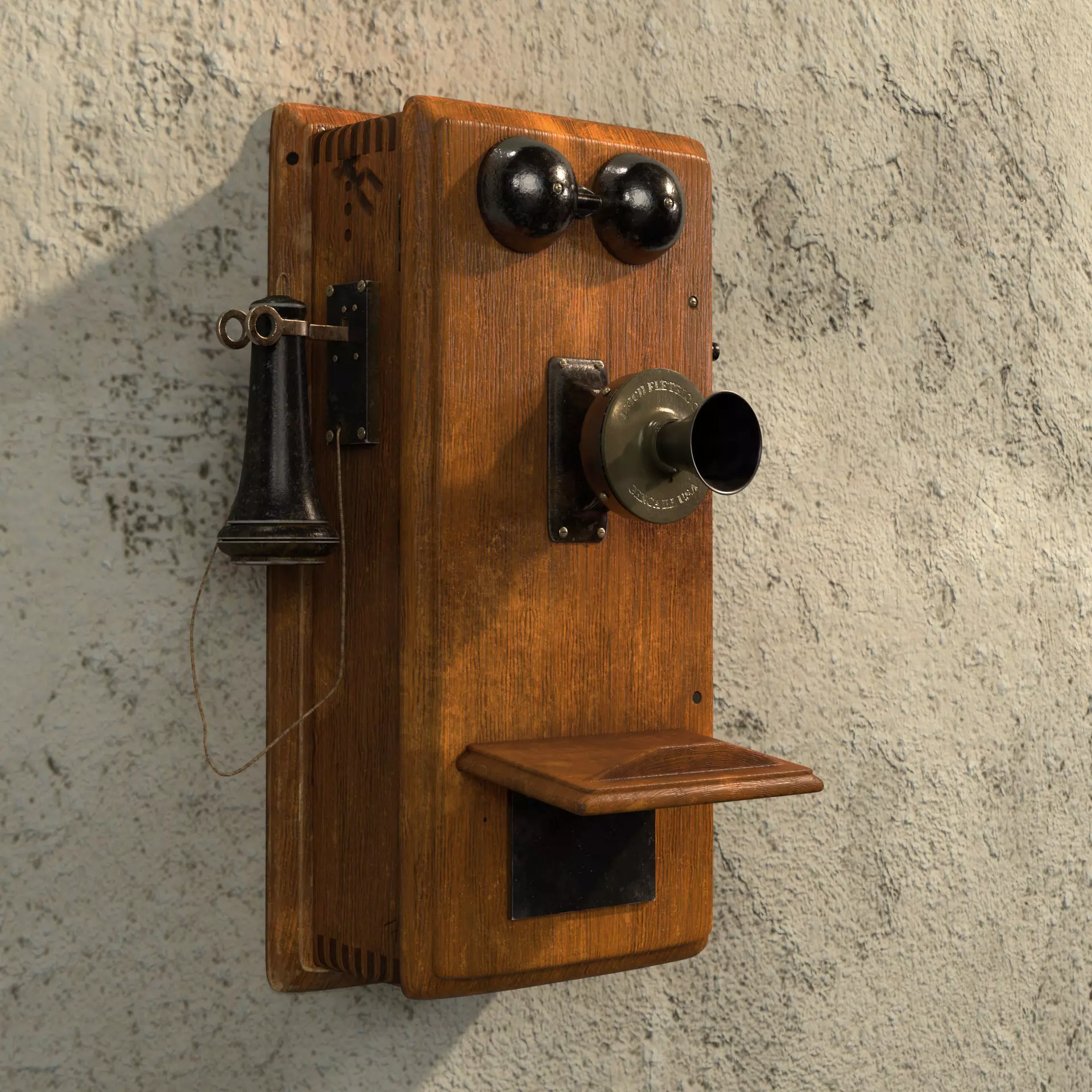 Old Telephone 3D model_0