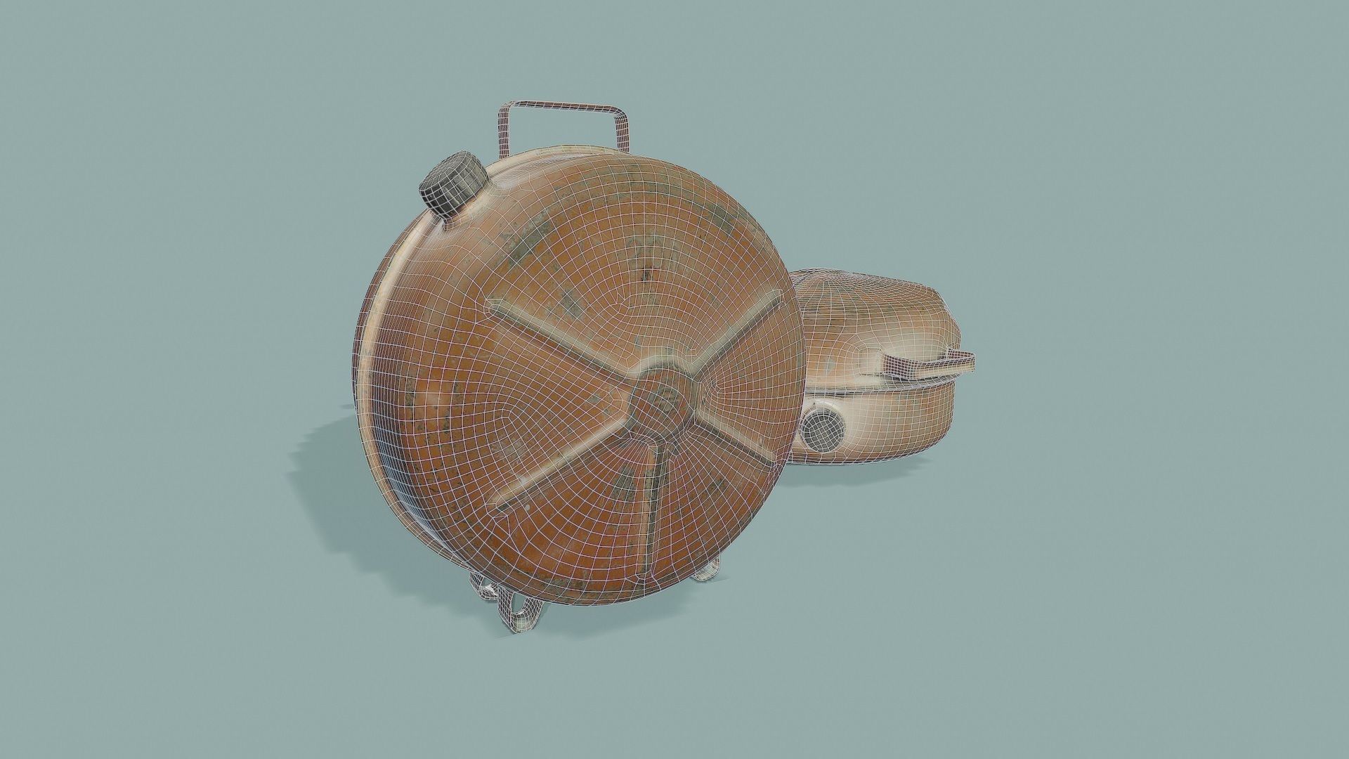 3D Scan Round Canister Low-poly 3D model_1