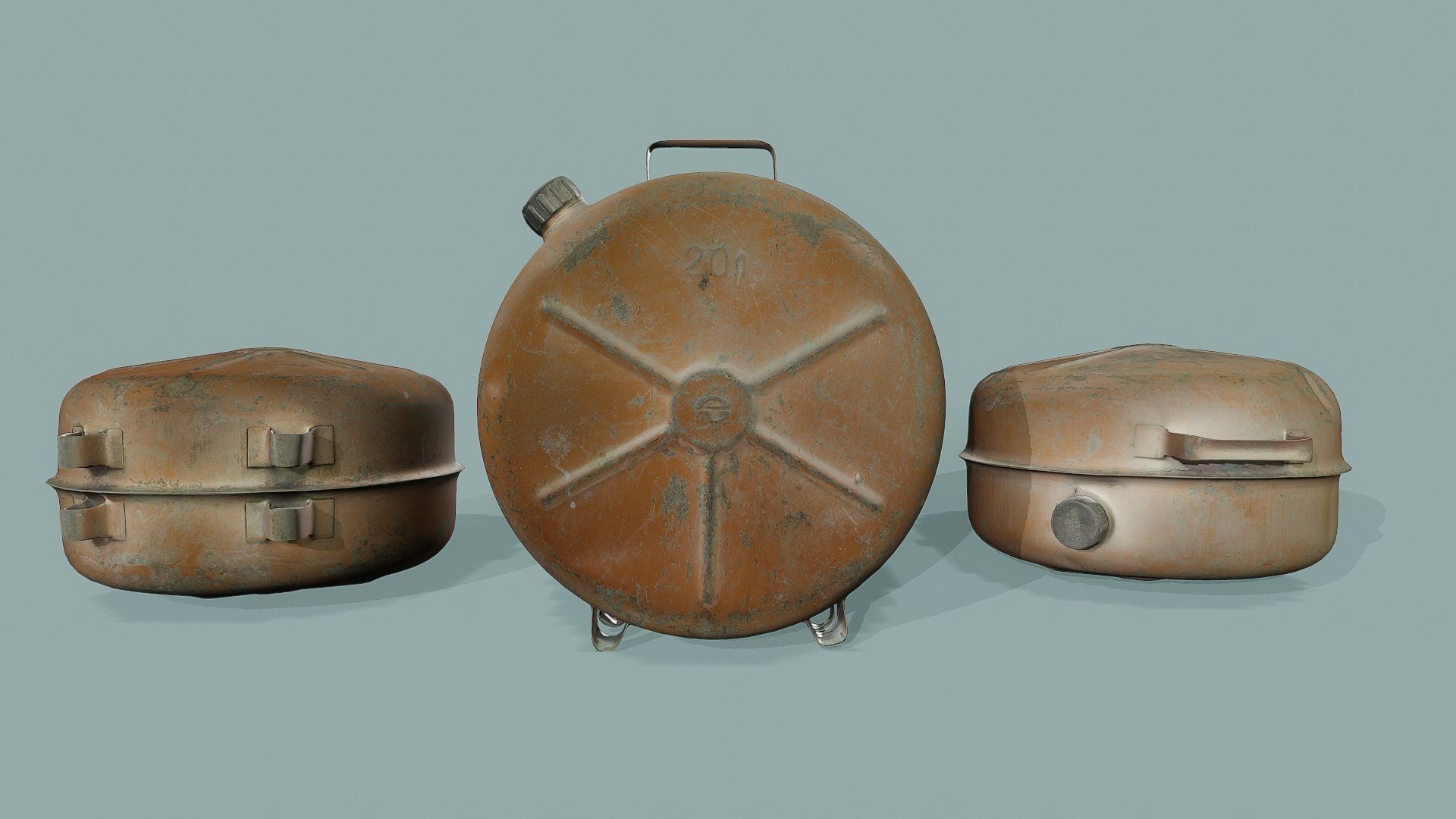 3D Scan Round Canister Low-poly 3D model_8