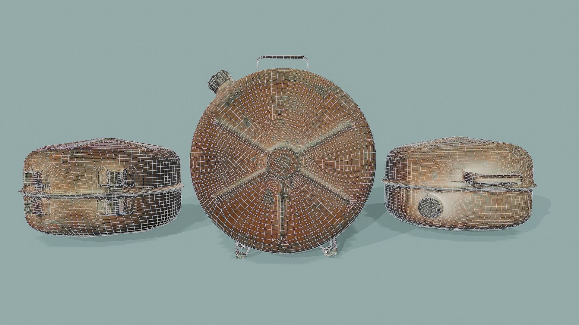 3D Scan Round Canister Low-poly 3D model_9