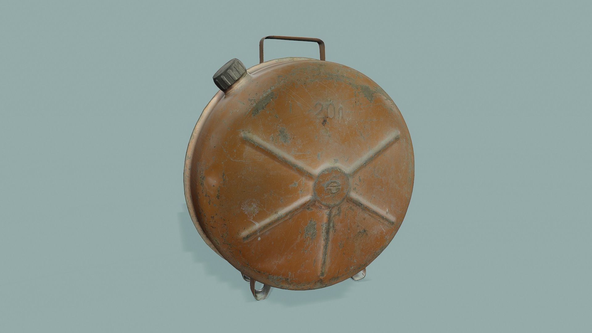 3D Scan Round Canister Low-poly 3D model_2