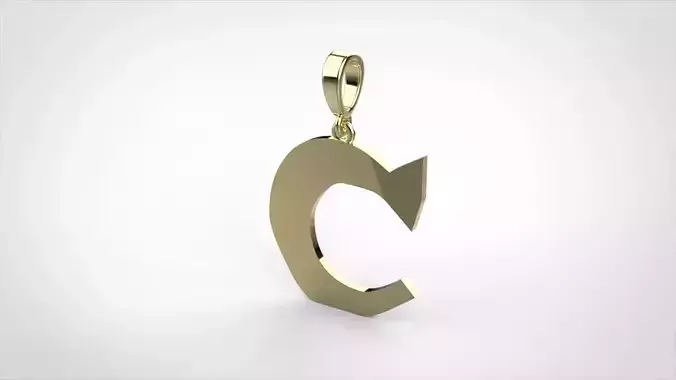 pendant alphabet rebucked C medium 